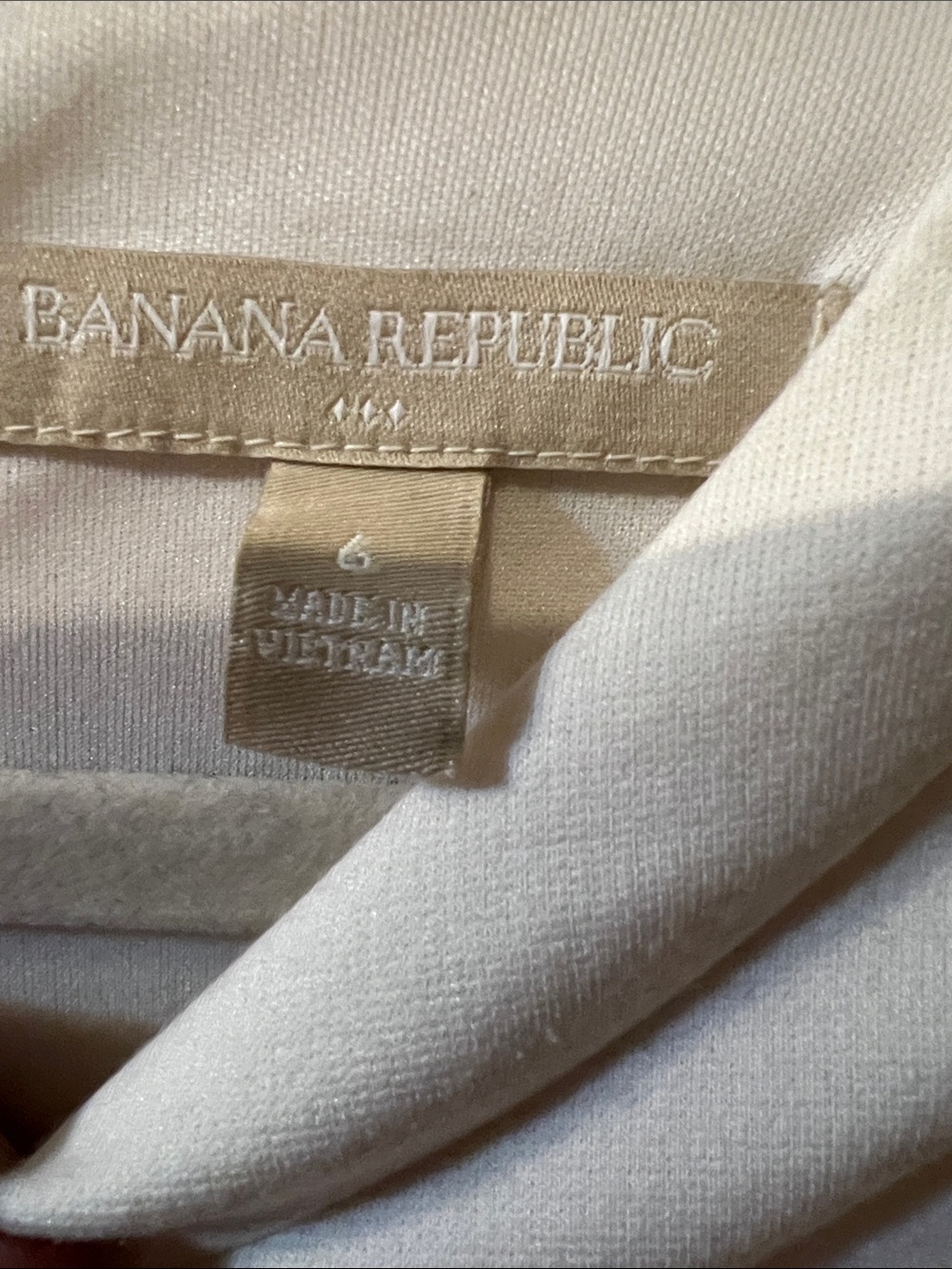 Banana Republic Cream Sleeveless Sheath Dress with Double Waistband H239 - Picture 3 of 7